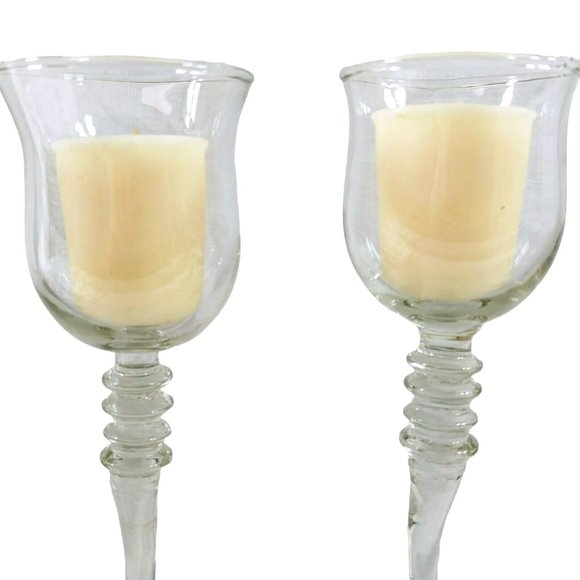 Cordial Aperitif Glasses or Votive Candle Holders Curvy Stems - Picture 4 of 8